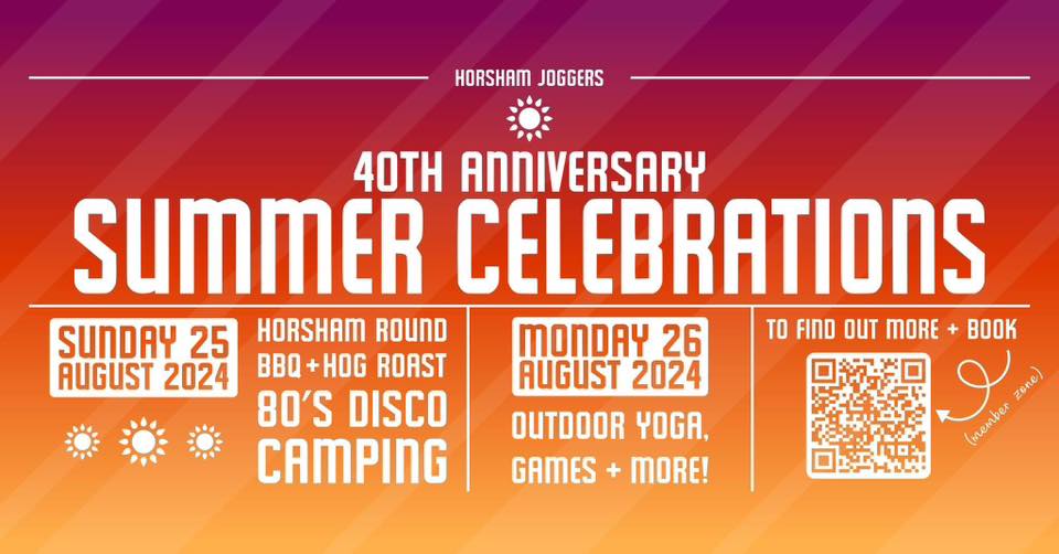40th Anniversary Summer Celebrations for Horsham Joggers