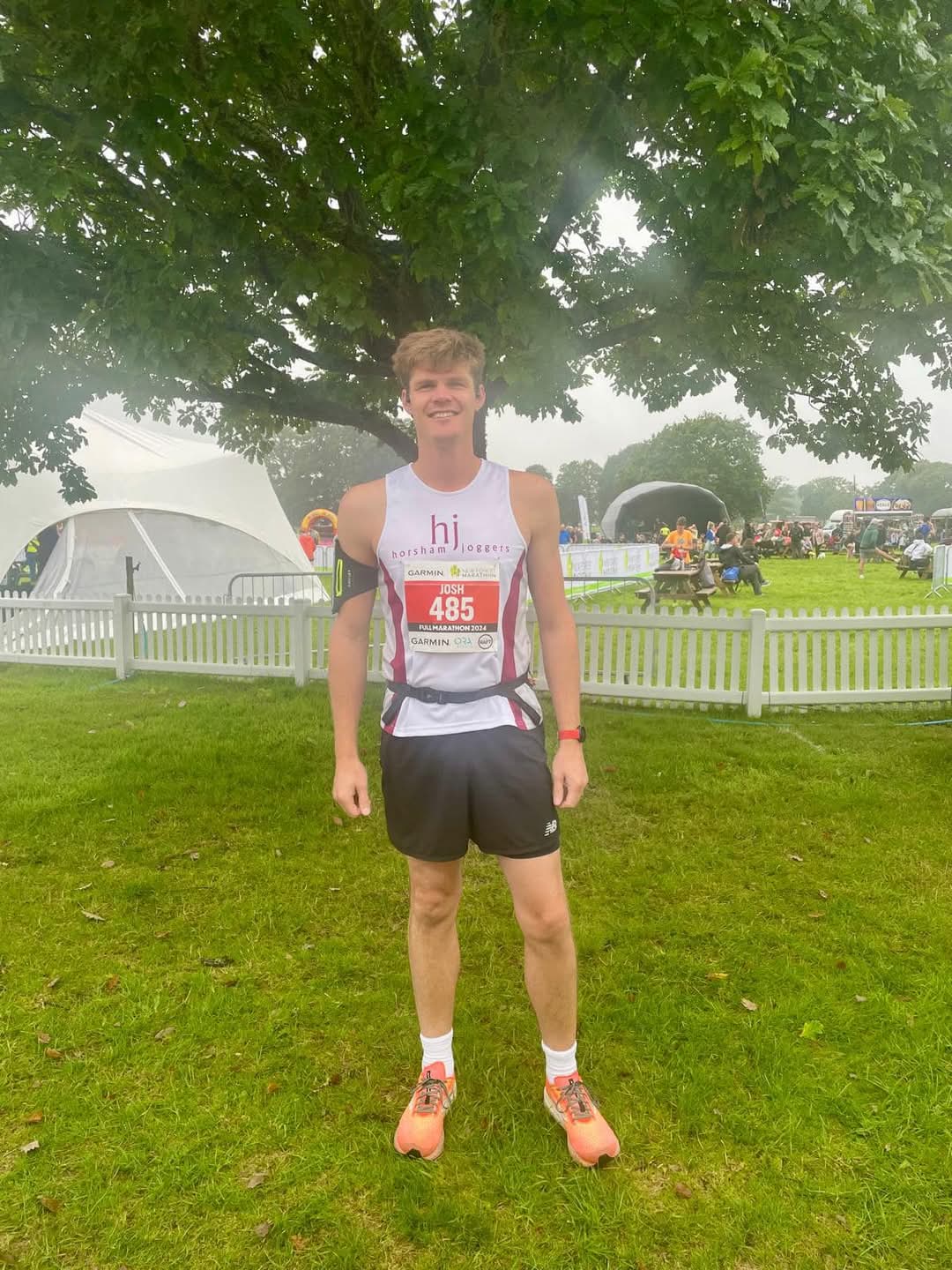 Josh Weller after running his first ever Marathon