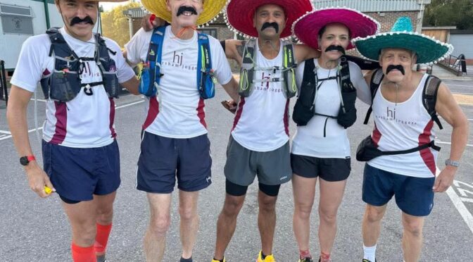 A group of people wearing Mexican hats